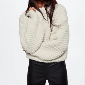 MNG Selection Mango Ivory Bubble Sweater